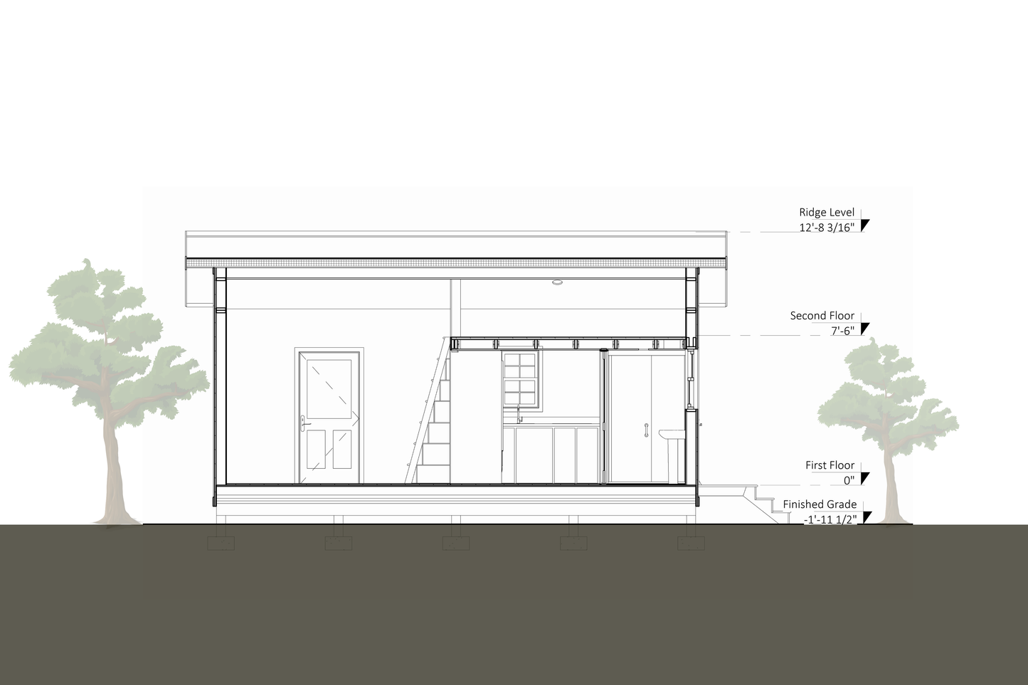 12' x 24' - Cottage House Plan