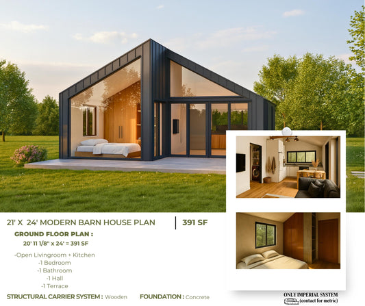 20x20 Modern House Plan