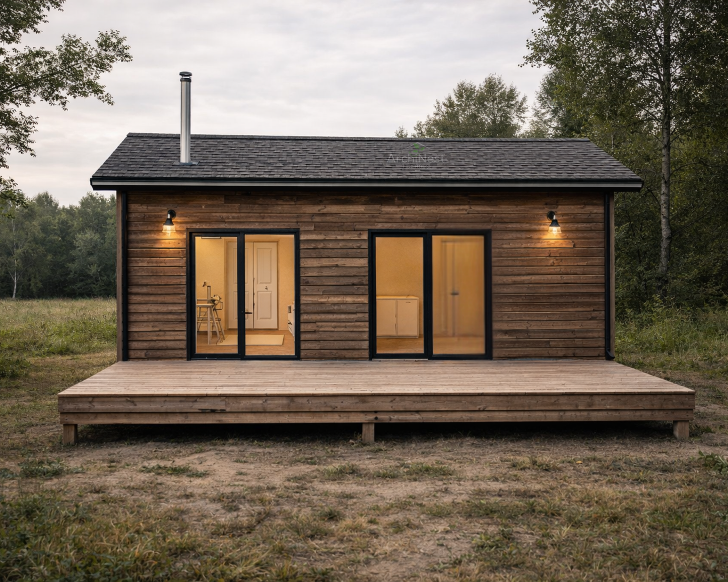 12' x 24' - Cottage House Plan