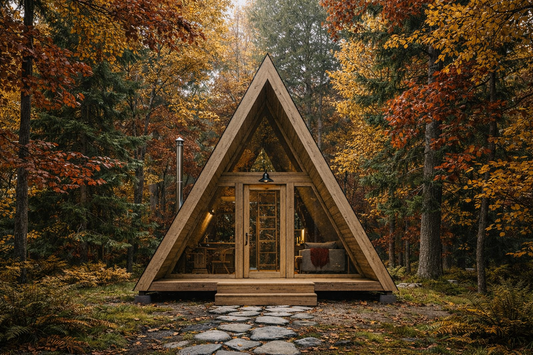 16' x 20' A-Frame Cabin Plan