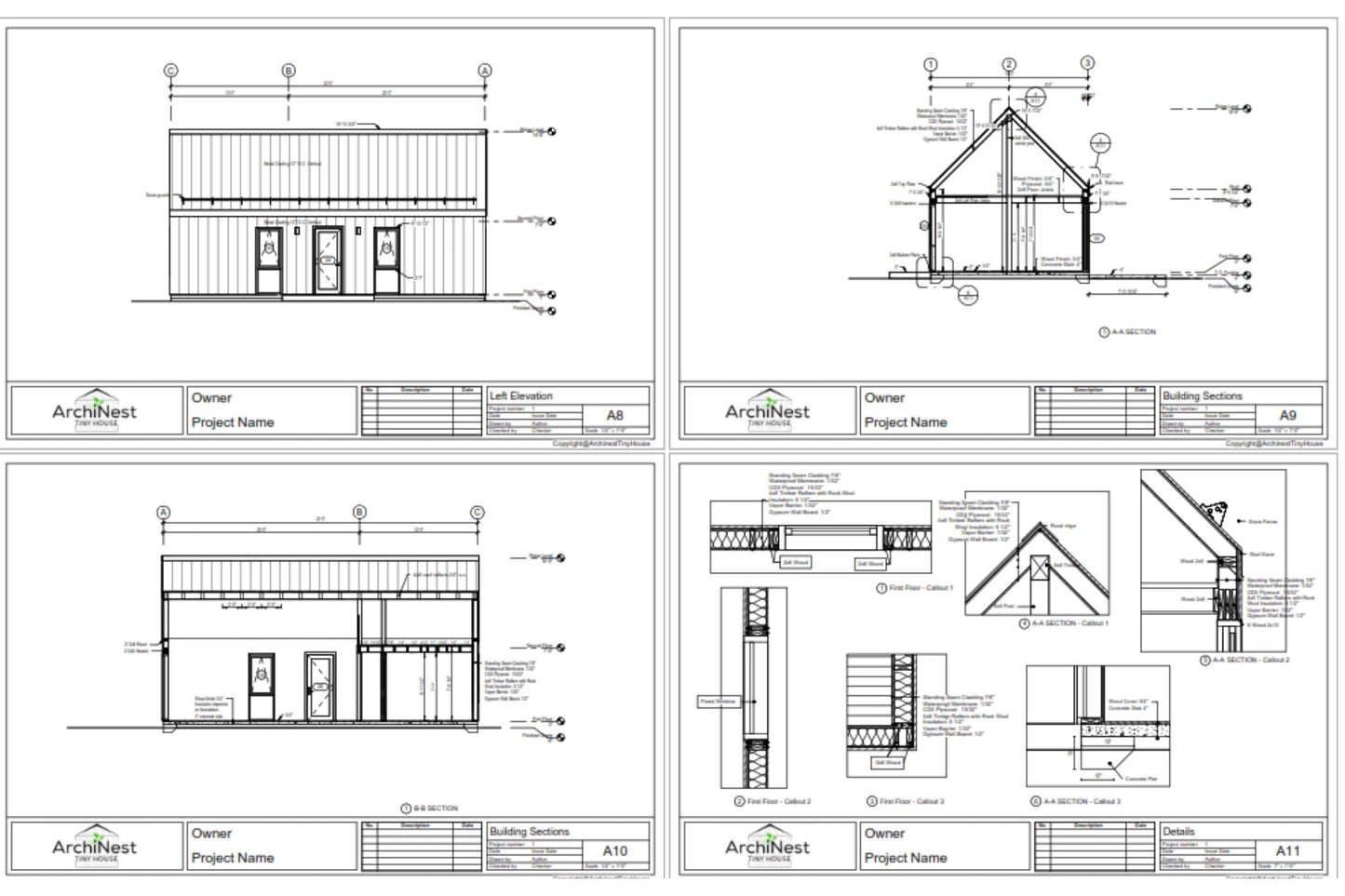 16' x 32' Modern Barn House Plan