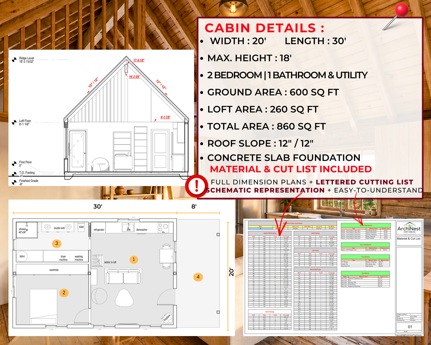 20' x 30' Modern Cabin