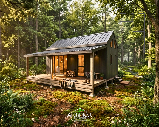 12' x 24' Modern Cabin with Deck