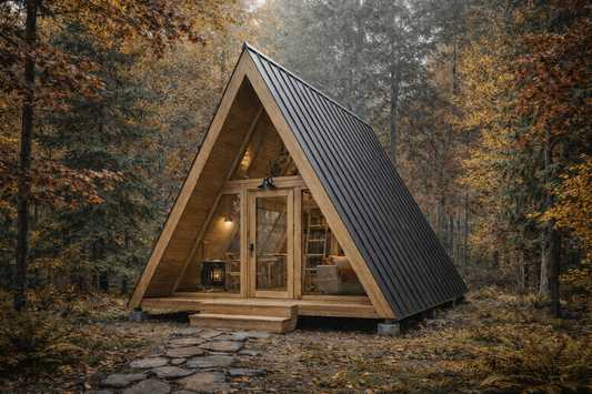16' x 20' A-Frame Cabin Plan
