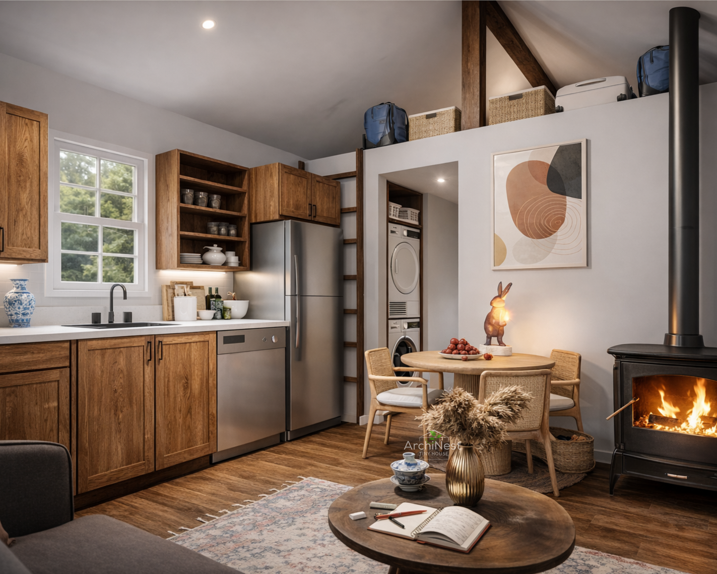 12' x 24' - Rustic Tiny Home Plan