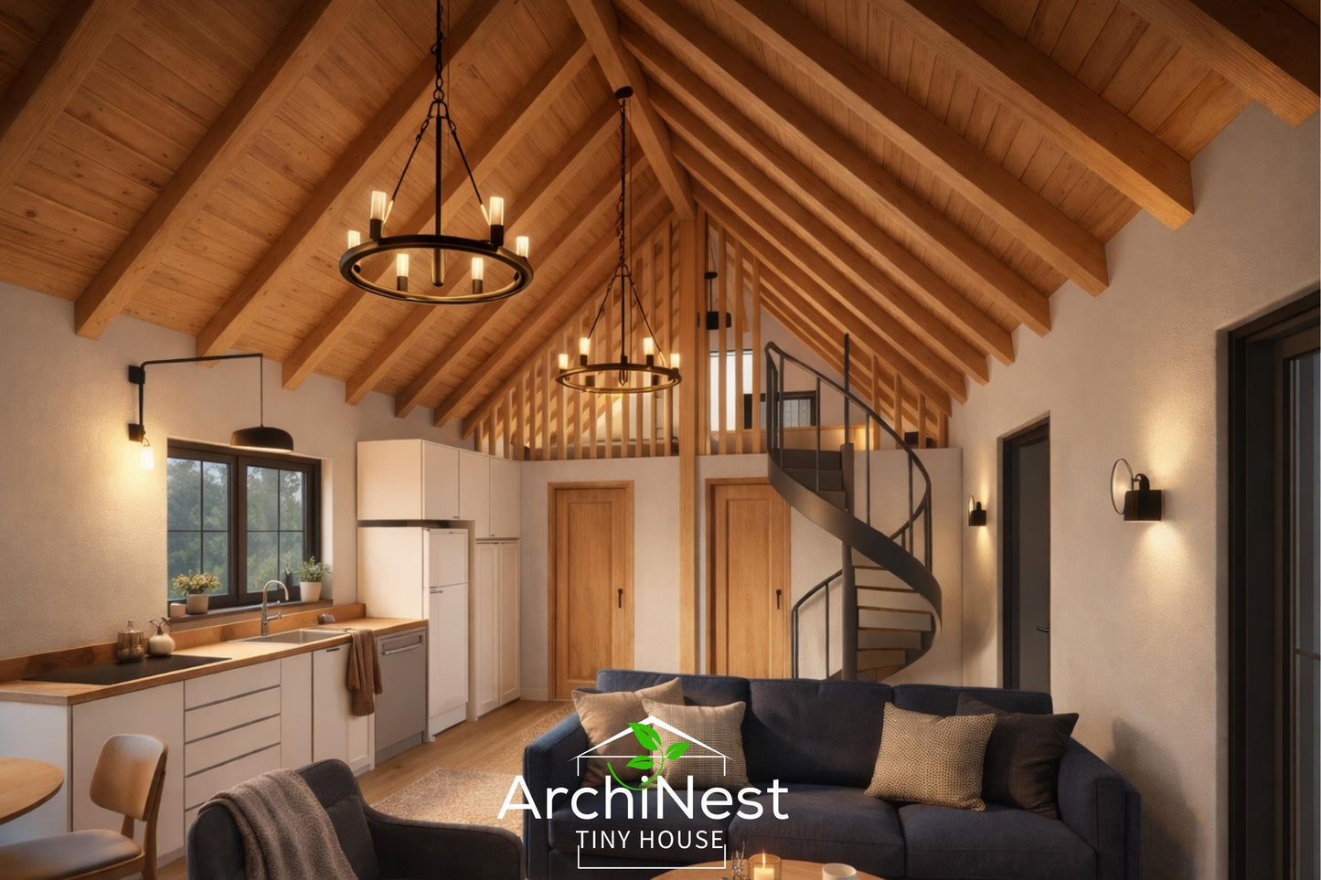 16' x 28' Modern Farmhouse Plan