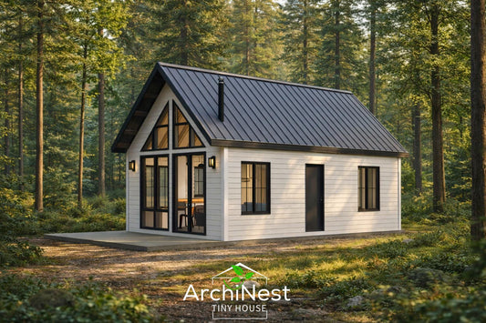 16' x 28' Modern Farmhouse Plan