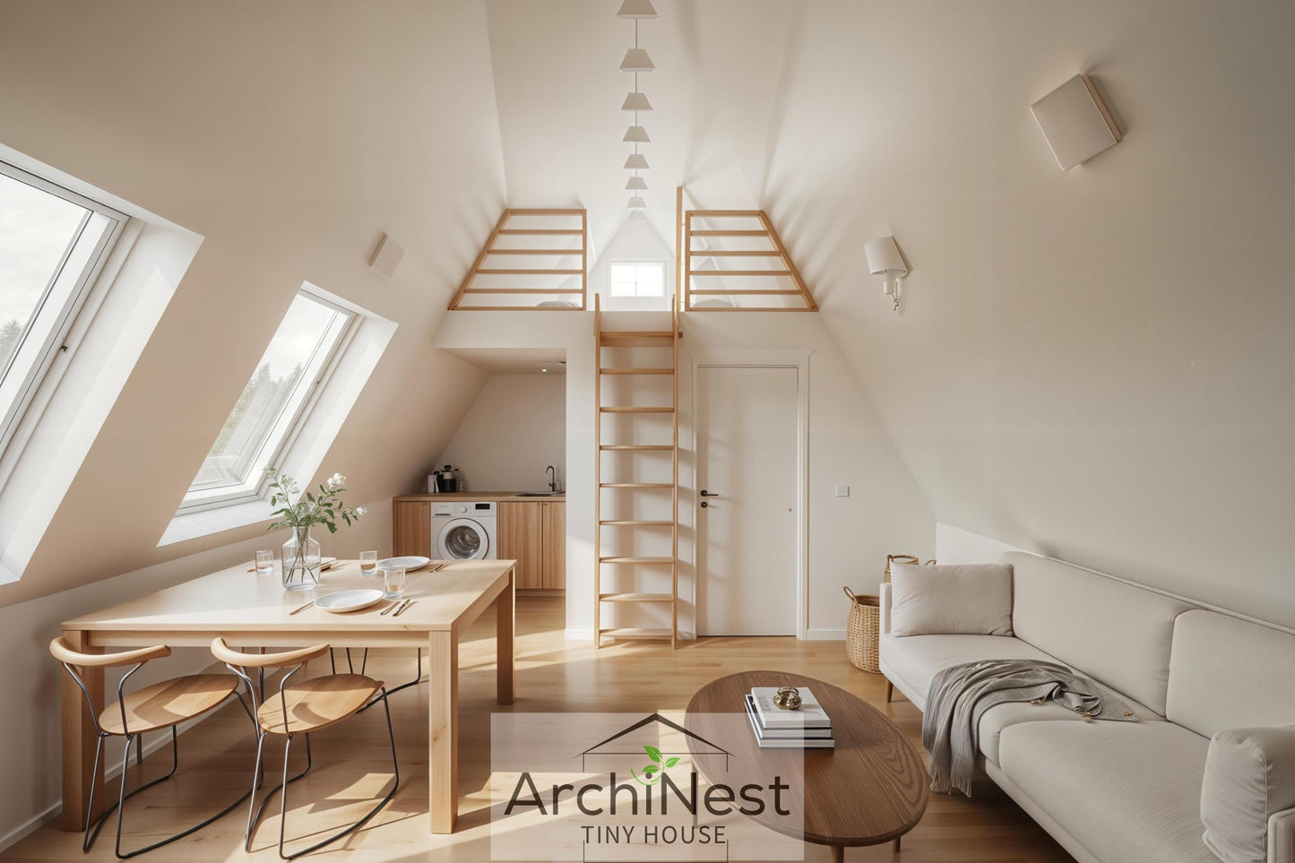 20x20 A-Frame House Plan