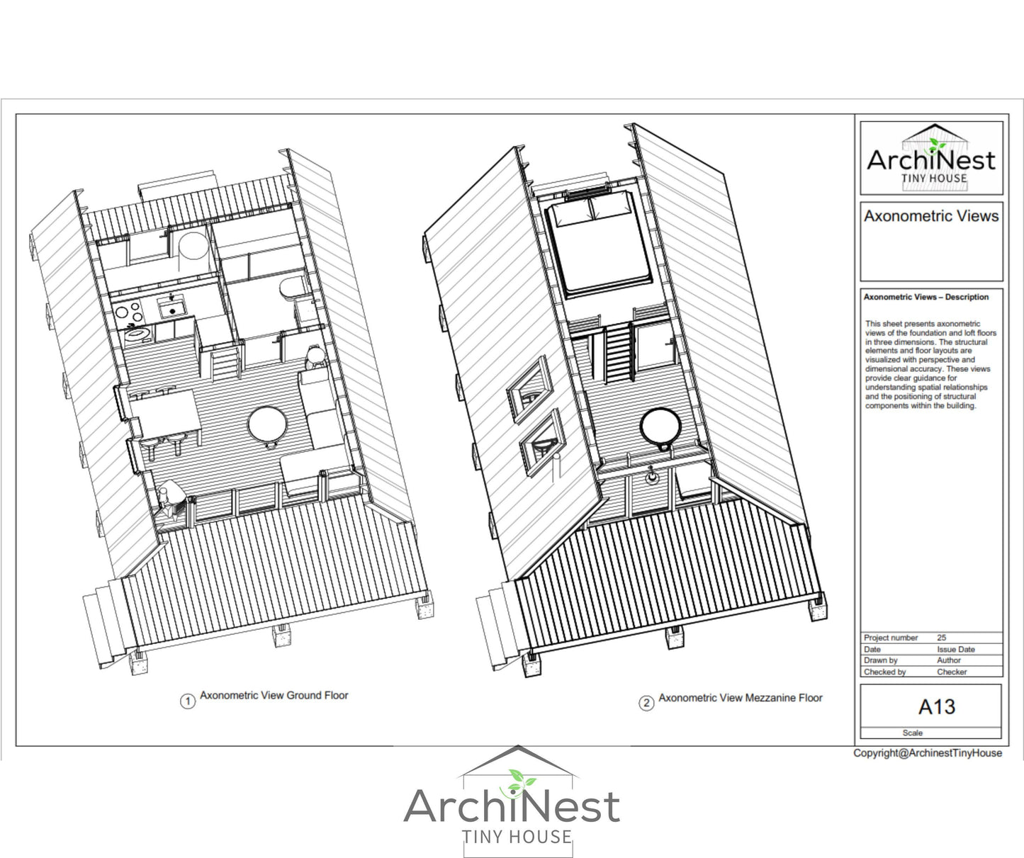 20x20 A-Frame House Plan