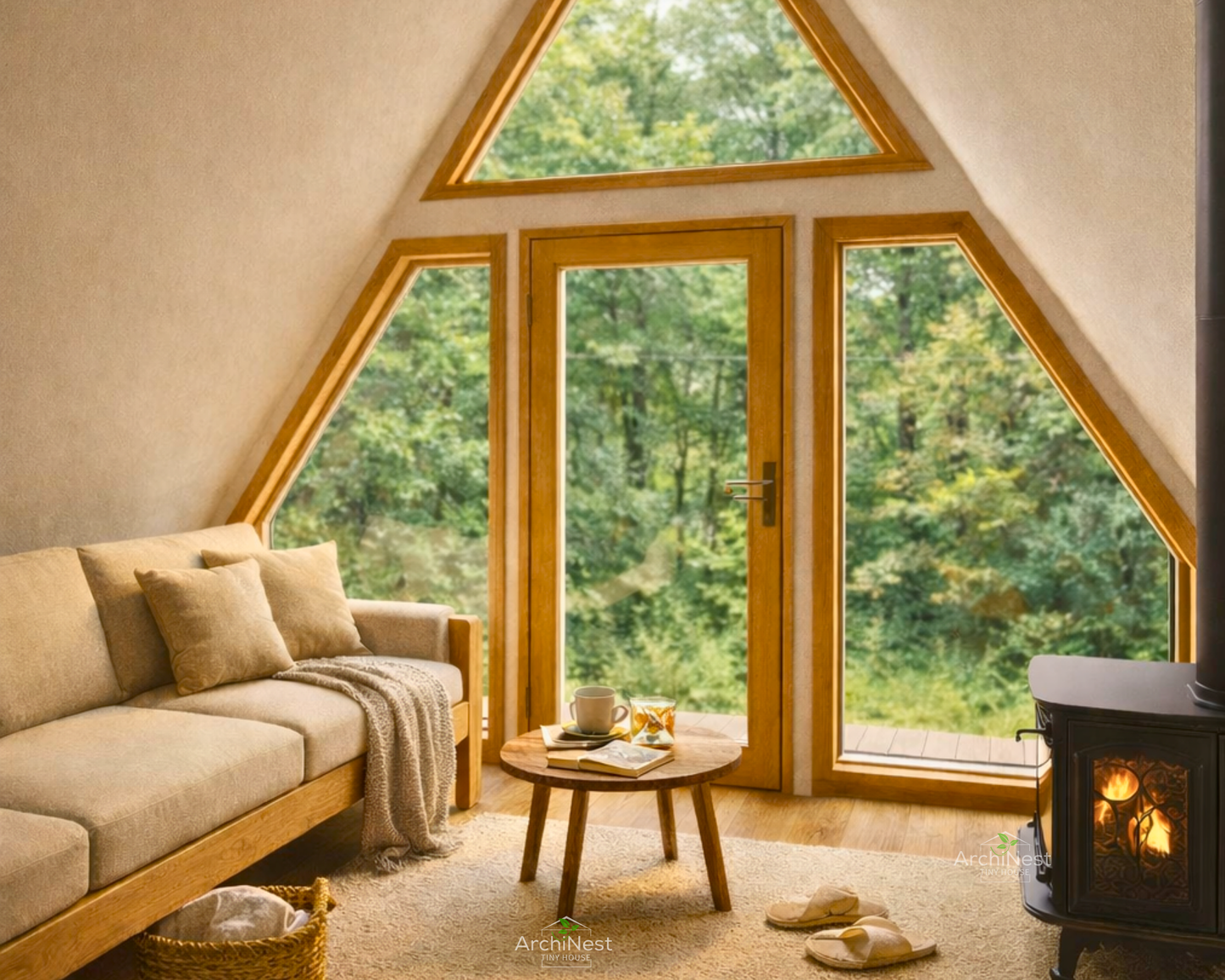 16' x 20' - A-Frame House Plan
