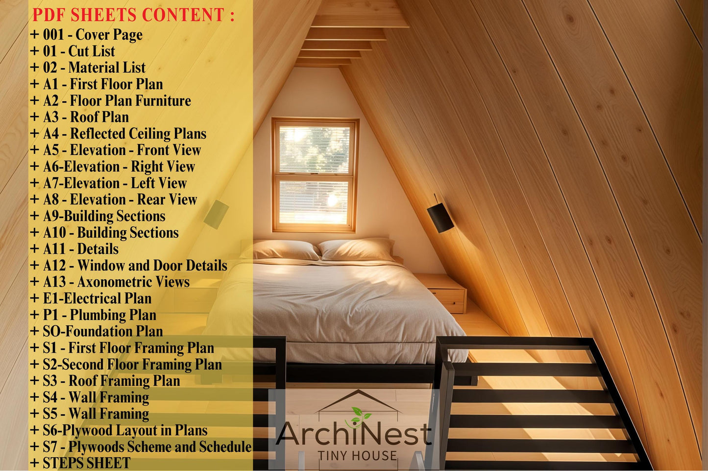 20' x 20' A-Frame Cabin Plan