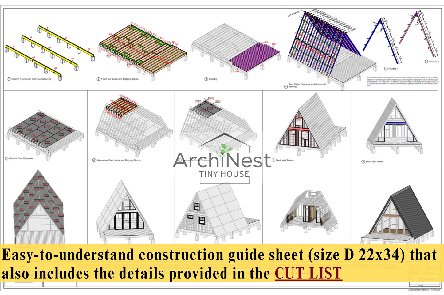 20' x 20' A-Frame House Plan