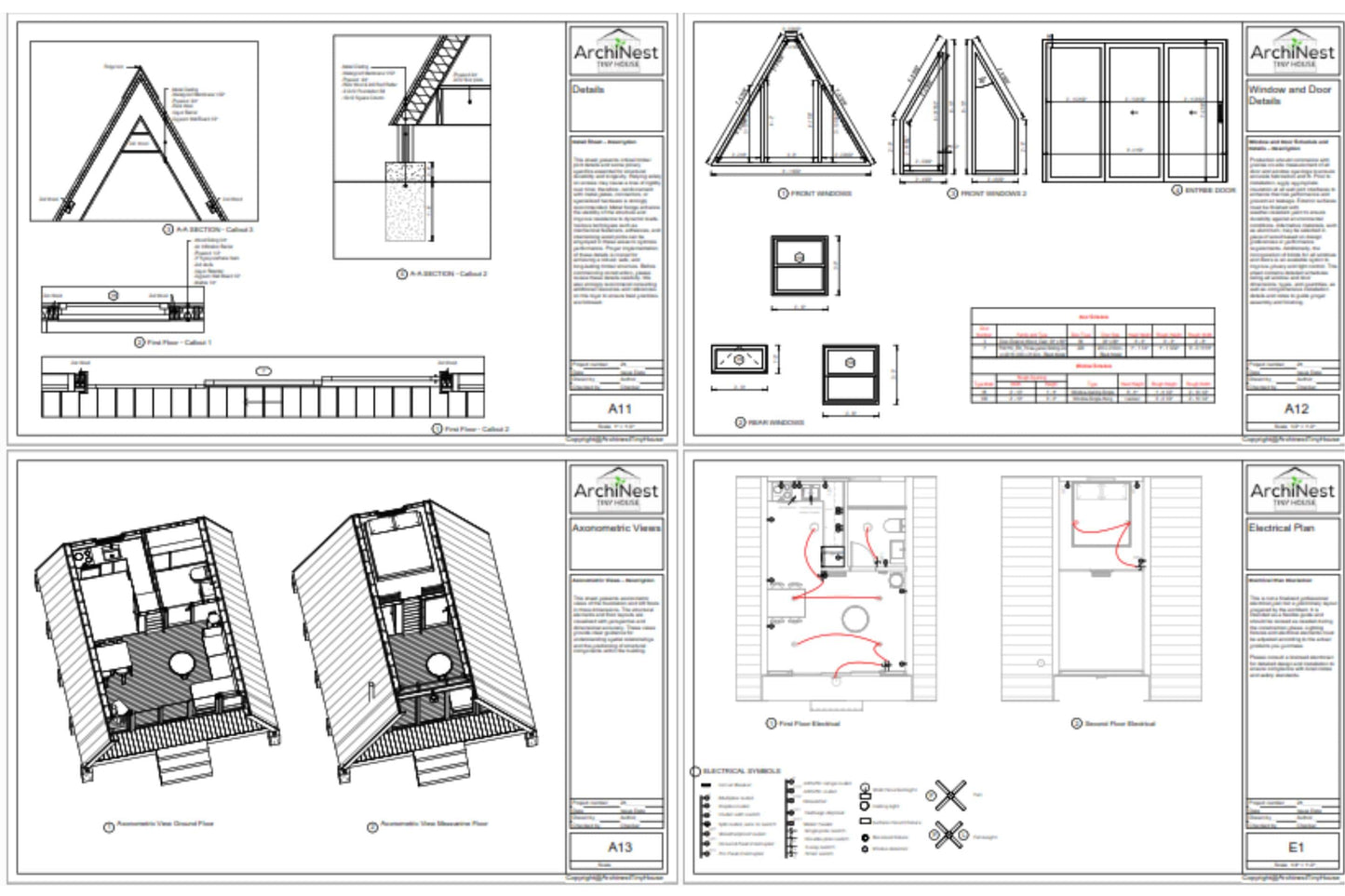20' x 20' A-Frame Cabin Plan