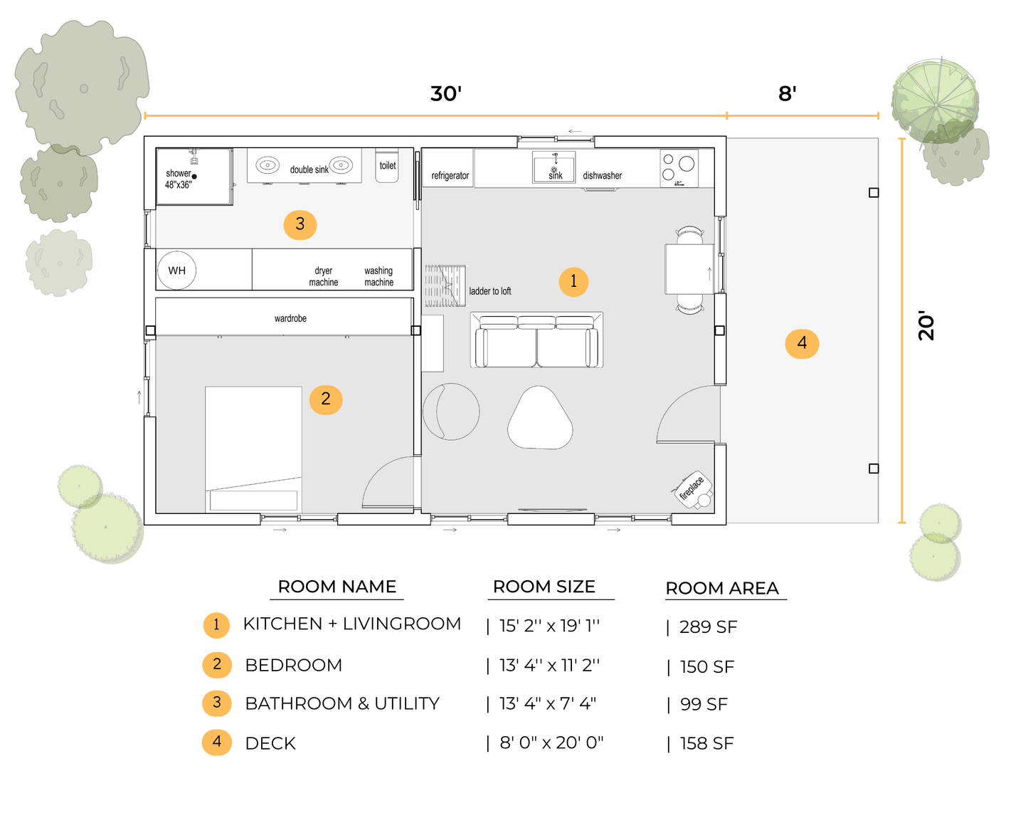 20' x 30' Modern Cabin