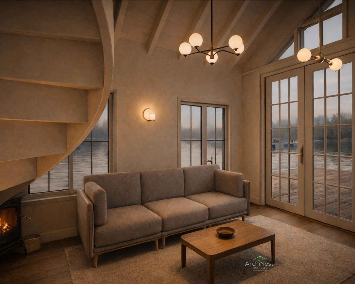 14' x 28' Modern Minimal Waterfront Tiny House