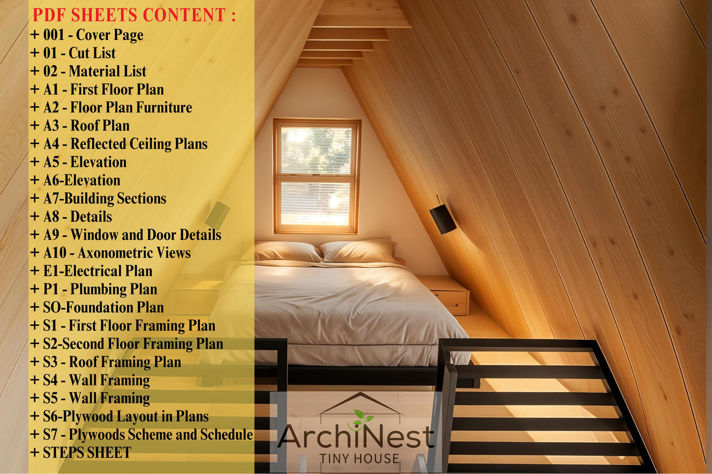 20' x 20' A-Frame House Plan