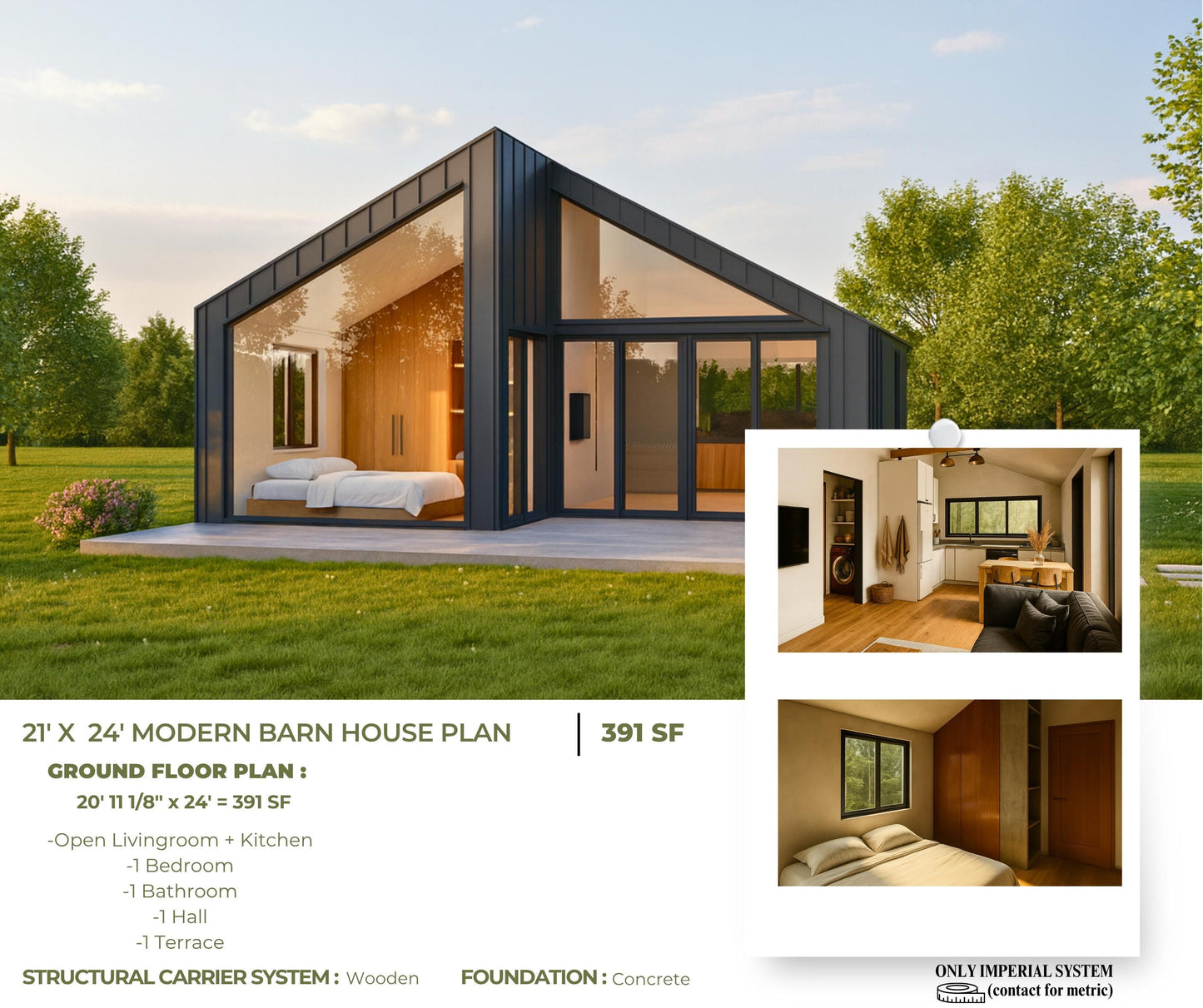 20x20 Modern House Plan