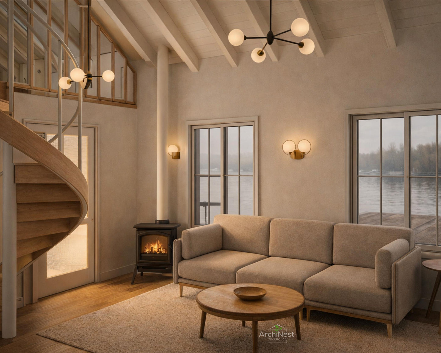 14' x 28' Modern Minimal Waterfront Tiny House