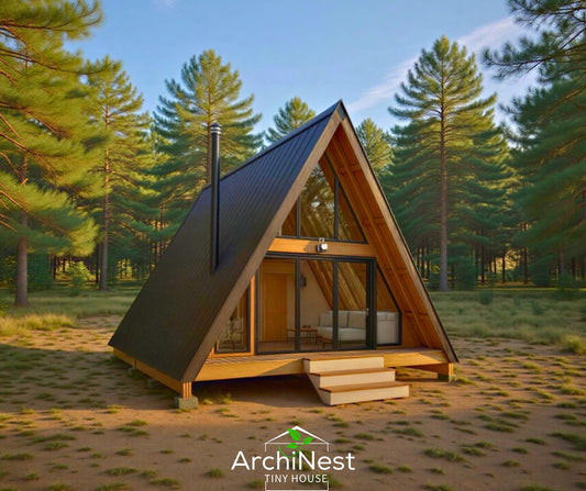 20' x 20' A-Frame Cabin Plan